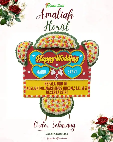 Papan Bunga Pernikahan Braja Gemilang